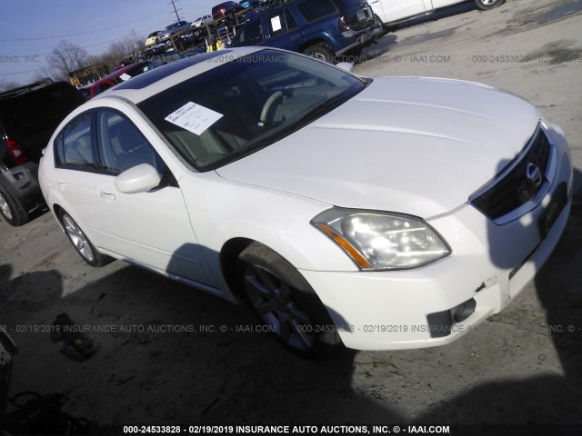 1N4BA41E57C808253 - 2007 NISSAN MAXIMA SE/SL WHITE photo 1