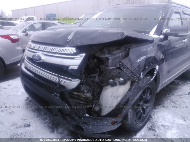 1FM5K8D86DGC90431 - 2013 FORD EXPLORER XLT BLACK photo 6