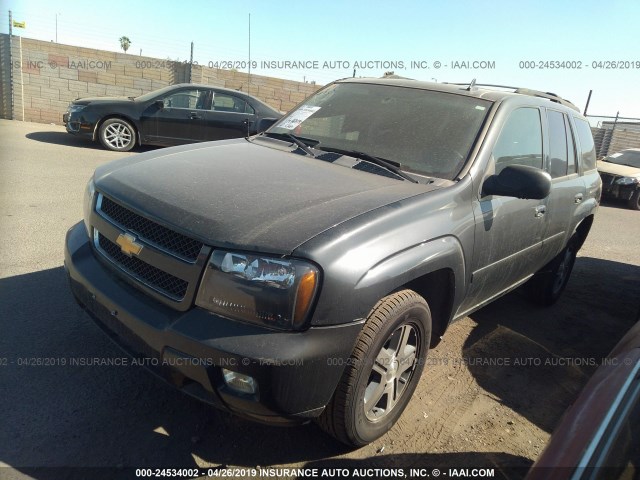 1GNDS13S272280461 - 2007 CHEVROLET TRAILBLAZER LS/LT BLACK photo 2