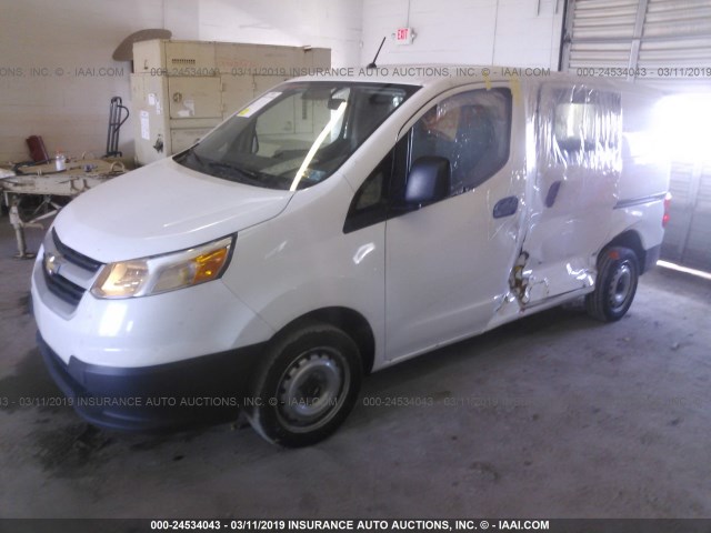 3N63M0ZN6GK692345 - 2016 CHEVROLET CITY EXPRESS LT WHITE photo 2