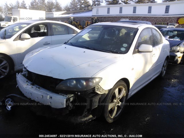 JM1BK324X61408559 - 2006 MAZDA 3 S WHITE photo 2