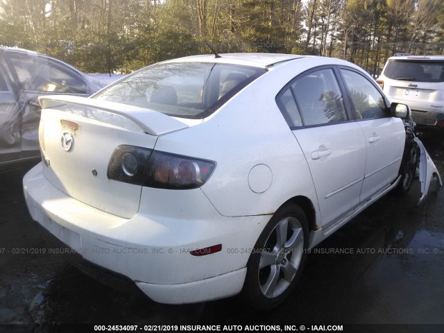 JM1BK324X61408559 - 2006 MAZDA 3 S WHITE photo 4