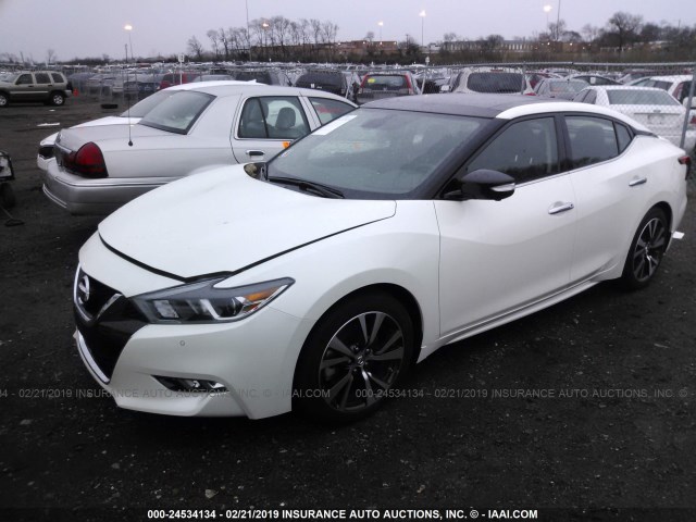 1N4AA6AP5JC360001 - 2018 NISSAN MAXIMA 3.5S/SV/SL/SR/PLAT WHITE photo 2