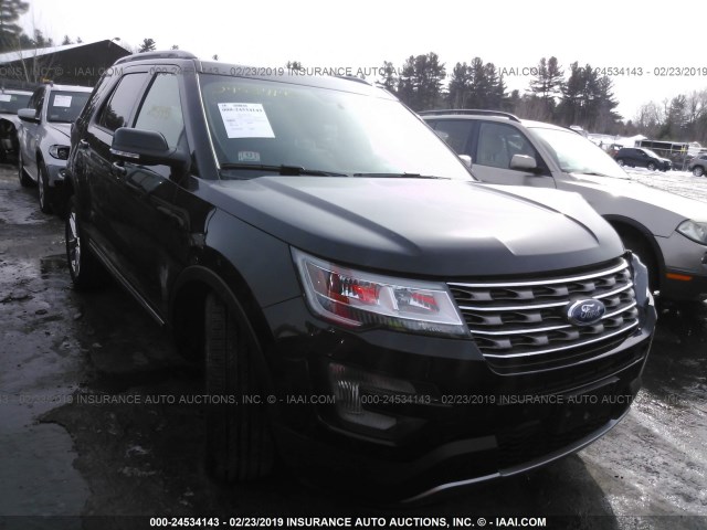 1FM5K8D82HGE06858 - 2017 FORD EXPLORER XLT BLACK photo 1