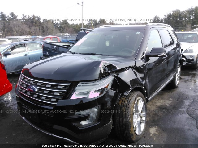 1FM5K8D82HGE06858 - 2017 FORD EXPLORER XLT BLACK photo 2