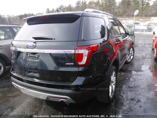 1FM5K8D82HGE06858 - 2017 FORD EXPLORER XLT BLACK photo 4