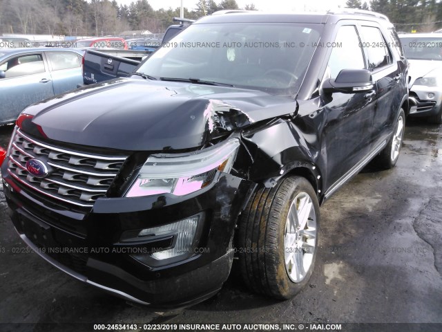 1FM5K8D82HGE06858 - 2017 FORD EXPLORER XLT BLACK photo 6