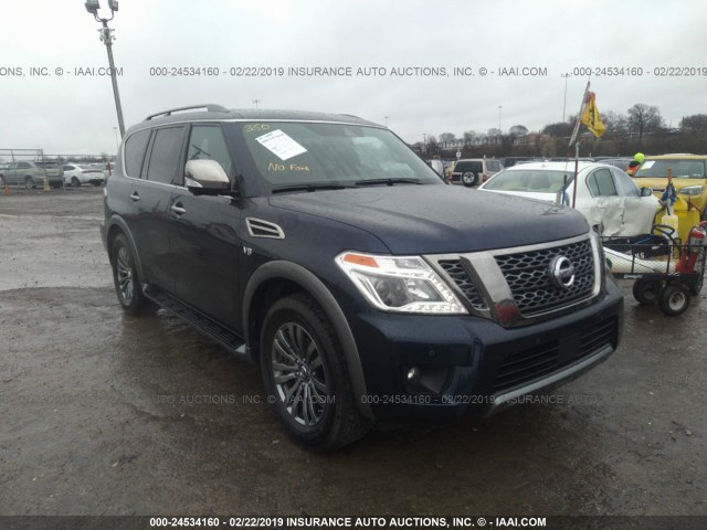 JN8AY2NE0J9730005 - 2018 NISSAN ARMADA PLATINUM BLUE photo 1