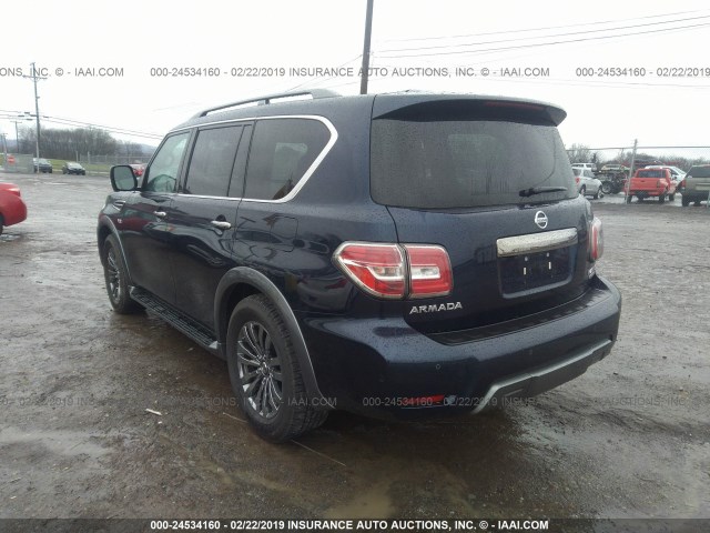 JN8AY2NE0J9730005 - 2018 NISSAN ARMADA PLATINUM BLUE photo 3