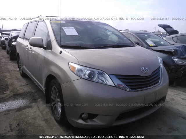 5TDYK3DC9DS377643 - 2013 TOYOTA SIENNA XLE/LIMITED BEIGE photo 1