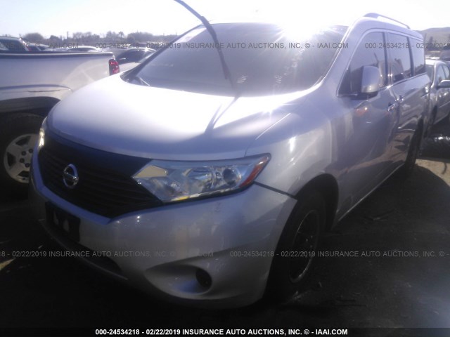 JN8AE2KP4E9105479 - 2014 NISSAN QUEST S/SV/SL/LE SILVER photo 2