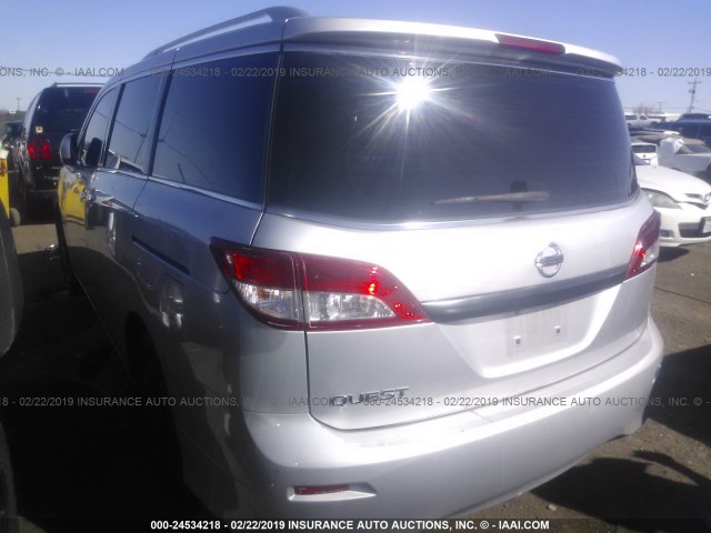 JN8AE2KP4E9105479 - 2014 NISSAN QUEST S/SV/SL/LE SILVER photo 3