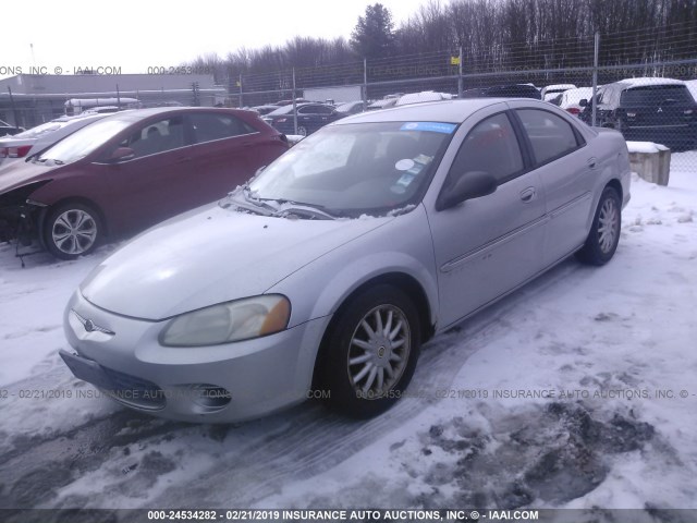 1C3EL46U71N514936 - 2001 CHRYSLER SEBRING LX SILVER photo 2