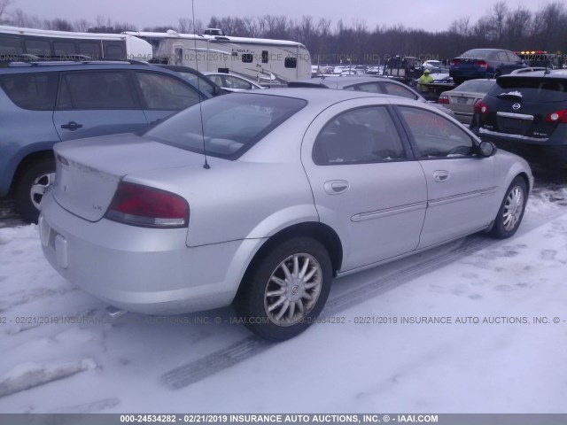 1C3EL46U71N514936 - 2001 CHRYSLER SEBRING LX SILVER photo 4