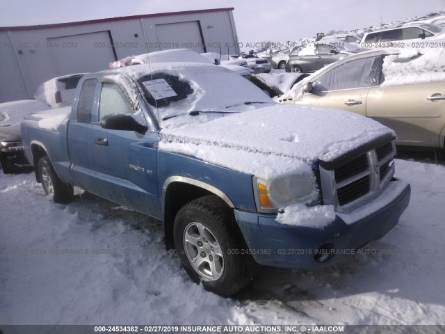 1D7HE42KX6S511003 - 2006 DODGE DAKOTA SLT BLUE photo 1