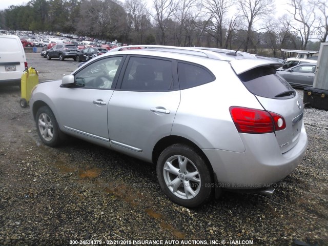 JN8AS5MT1BW563563 - 2011 NISSAN ROGUE S/SV/KROM SILVER photo 3