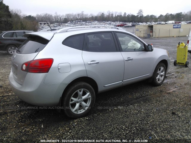 JN8AS5MT1BW563563 - 2011 NISSAN ROGUE S/SV/KROM SILVER photo 4