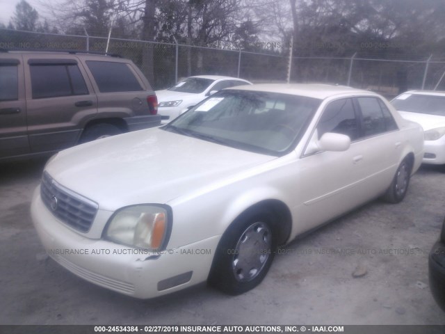 1G6KE57Y72U161205 - 2002 CADILLAC DEVILLE DHS WHITE photo 2