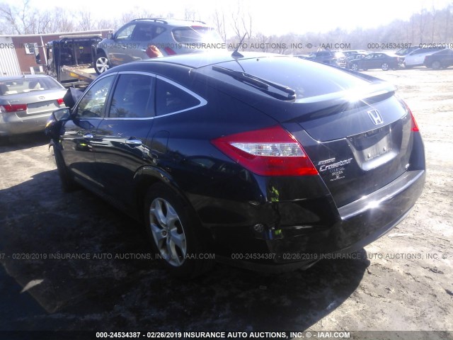 5J6TF2H51BL005176 - 2011 HONDA ACCORD CROSSTOUR EXL BLACK photo 3