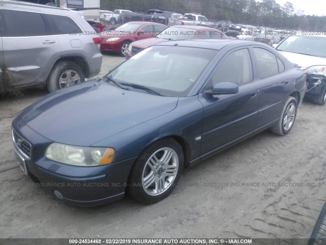 YV1RS592662552788 - 2006 VOLVO S60 2.5T BLUE photo 2