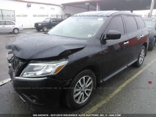 5N1AR2MN1EC717567 - 2014 NISSAN PATHFINDER S/SV/SL/PLATINUM BLACK photo 2