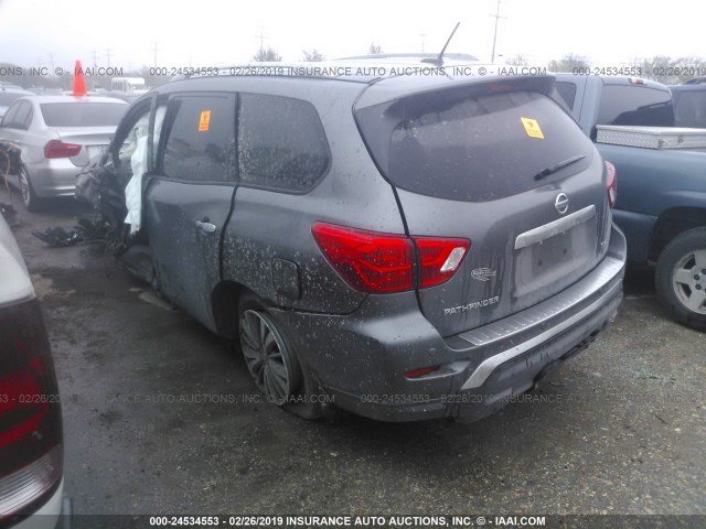 5N1DR2MN3HC610103 - 2017 NISSAN PATHFINDER S/SV/SL/PLATINUM GRAY photo 3