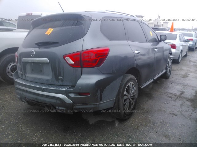 5N1DR2MN3HC610103 - 2017 NISSAN PATHFINDER S/SV/SL/PLATINUM GRAY photo 4
