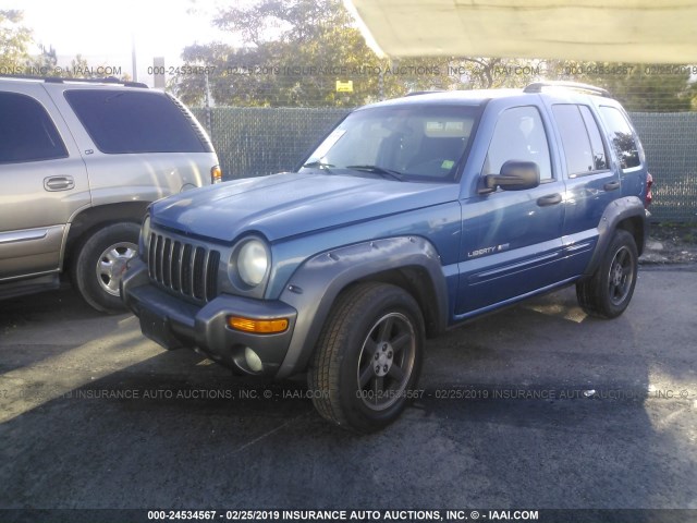 1J4GK48K33W712469 - 2003 JEEP LIBERTY SPORT/FREEDOM BLUE photo 2