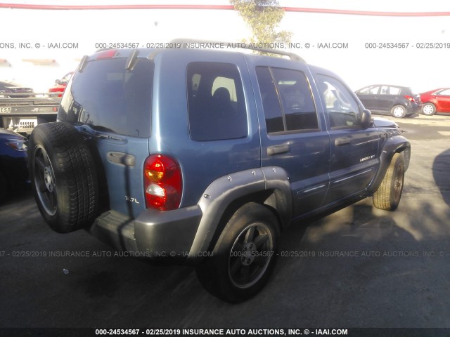 1J4GK48K33W712469 - 2003 JEEP LIBERTY SPORT/FREEDOM BLUE photo 4