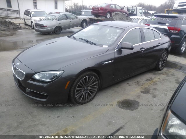 WBA6B4C5XED099149 - 2014 BMW 650 XI/GRAN COUPE GRAY photo 2