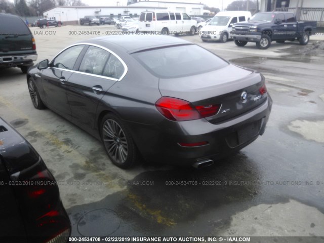 WBA6B4C5XED099149 - 2014 BMW 650 XI/GRAN COUPE GRAY photo 3