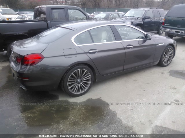 WBA6B4C5XED099149 - 2014 BMW 650 XI/GRAN COUPE GRAY photo 4