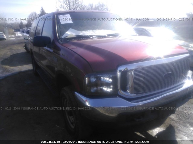 1FMNU41L8YEC99435 - 2000 FORD EXCURSION XLT RED photo 1