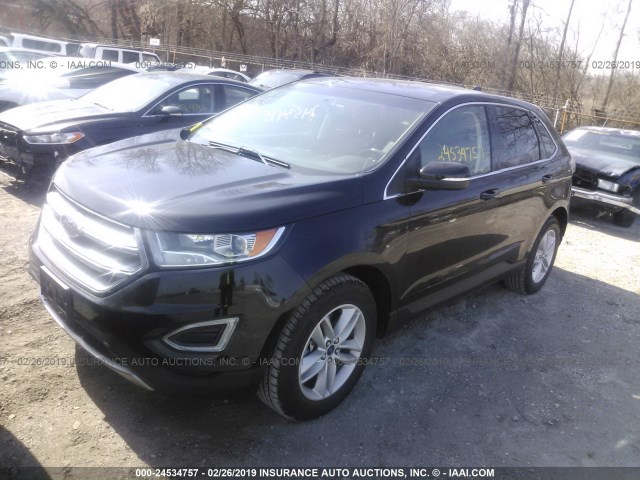 2FMPK4J9XHBB28197 - 2017 FORD EDGE SEL BLACK photo 2