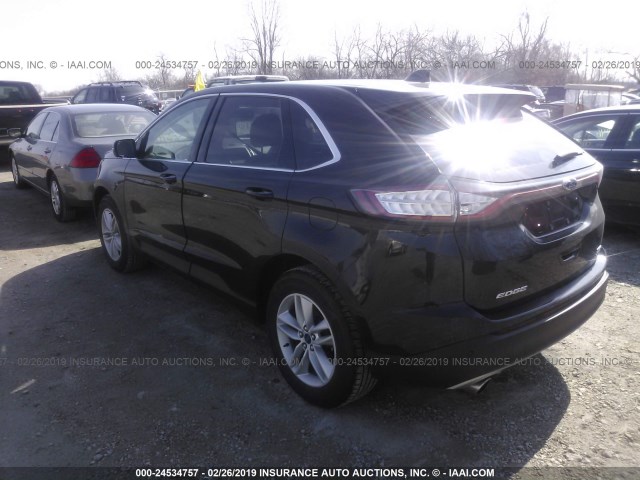 2FMPK4J9XHBB28197 - 2017 FORD EDGE SEL BLACK photo 3