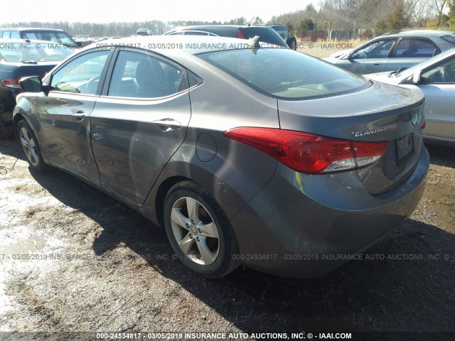 5NPDH4AE1BH057518 - 2011 HYUNDAI ELANTRA GLS/LIMITED GRAY photo 3