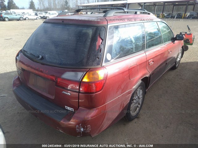 4S3BH635537306683 - 2003 SUBARU LEGACY L/L SPECIAL MAROON photo 4