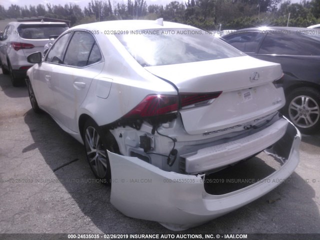 JTHBA1D23J5082977 - 2018 LEXUS IS 300 WHITE photo 3