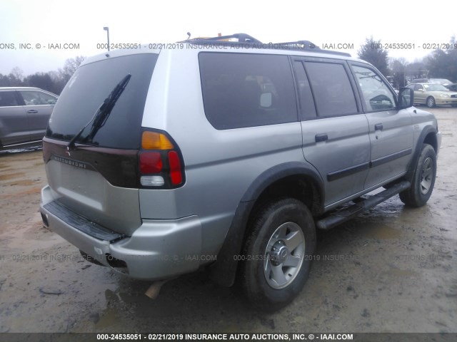 JA4LS31H1YP006383 - 2000 MITSUBISHI MONTERO SPORT LS/SPORT XLS GRAY photo 4