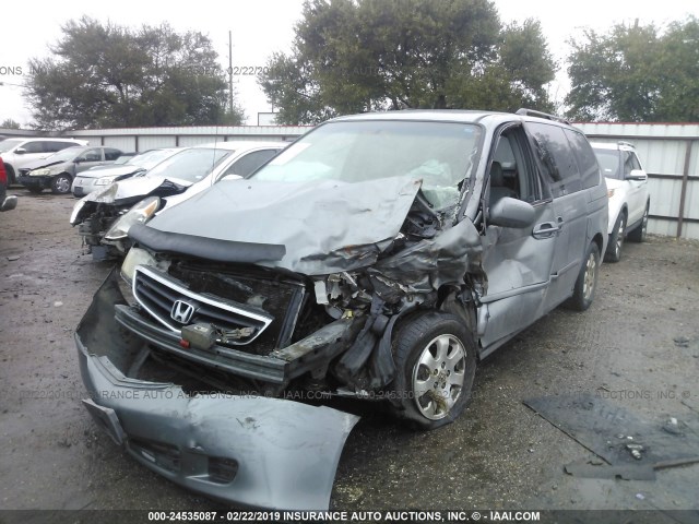 2HKRL18942H500269 - 2002 HONDA ODYSSEY EXL GRAY photo 2