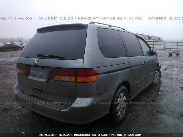 2HKRL18942H500269 - 2002 HONDA ODYSSEY EXL GRAY photo 4