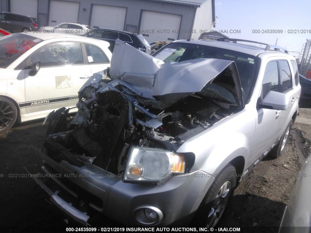 1FMCU0E77BKB15253 - 2011 FORD ESCAPE LIMITED SILVER photo 2