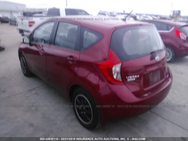 3N1CE2CP8FL389424 - 2015 NISSAN VERSA NOTE S/S PLUS/SV/SL/SR RED photo 3