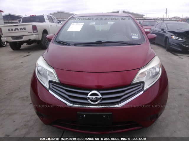 3N1CE2CP8FL389424 - 2015 NISSAN VERSA NOTE S/S PLUS/SV/SL/SR RED photo 6