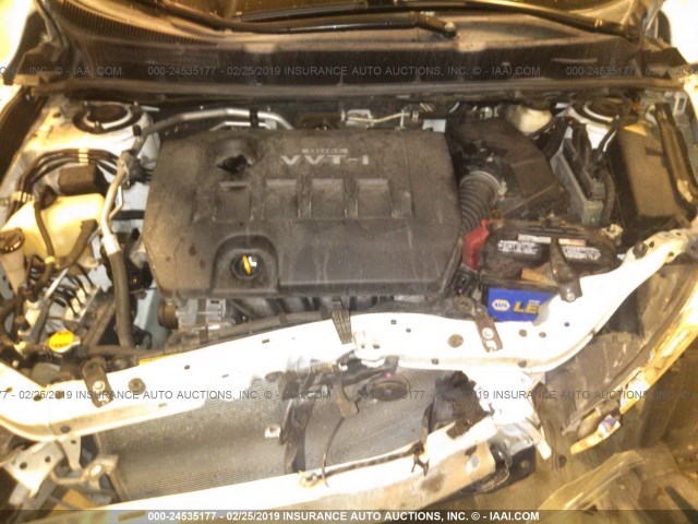 2T1KU4EEXAC274175 - 2010 TOYOTA COROLLA MATRIX  WHITE photo 10