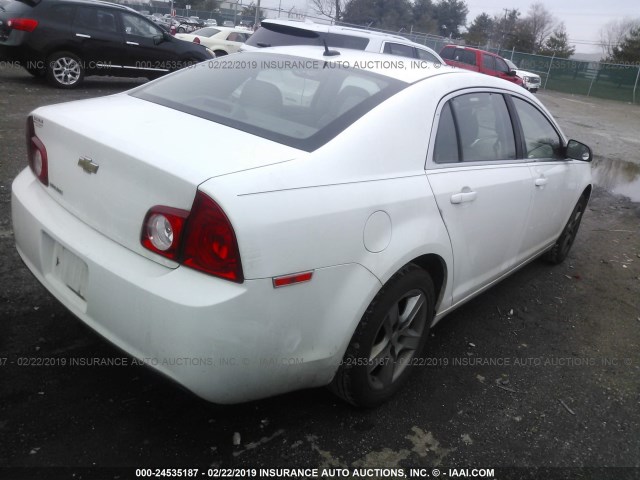 1G1ZB5E19BF336769 - 2011 CHEVROLET MALIBU LS WHITE photo 4