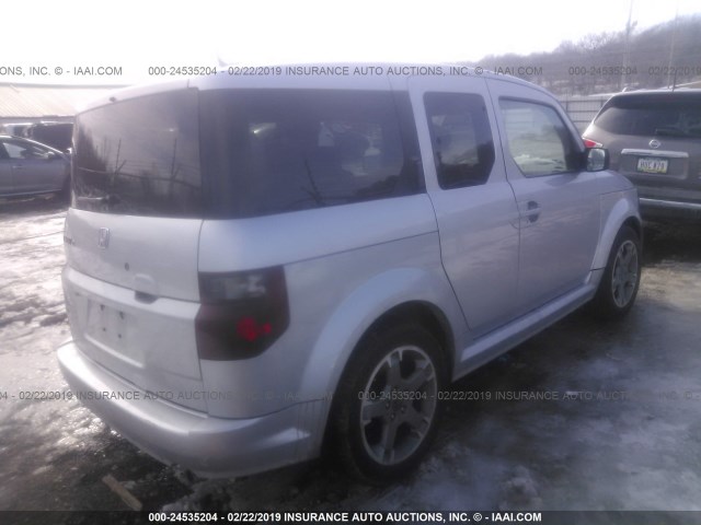 5J6YH18927L002002 - 2007 HONDA ELEMENT SC SILVER photo 4