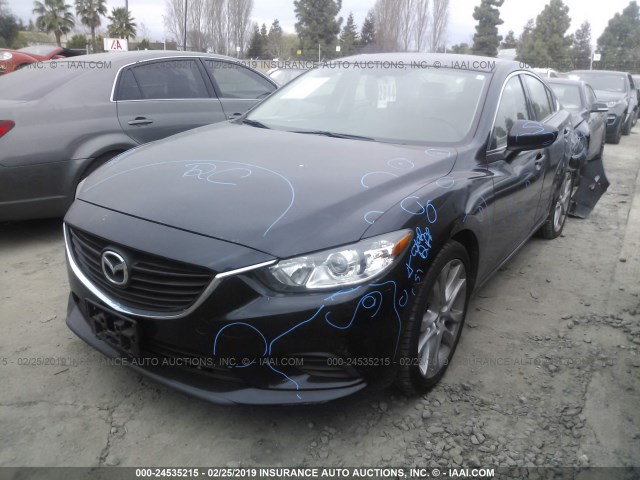 JM1GJ1V69E1160846 - 2014 MAZDA 6 TOURING BLACK photo 2