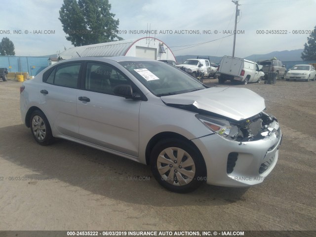 3KPA24AB9JE086441 - 2018 KIA RIO LX/S SILVER photo 1