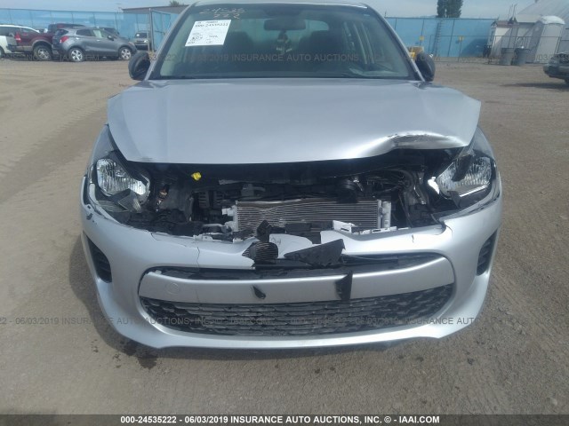 3KPA24AB9JE086441 - 2018 KIA RIO LX/S SILVER photo 6